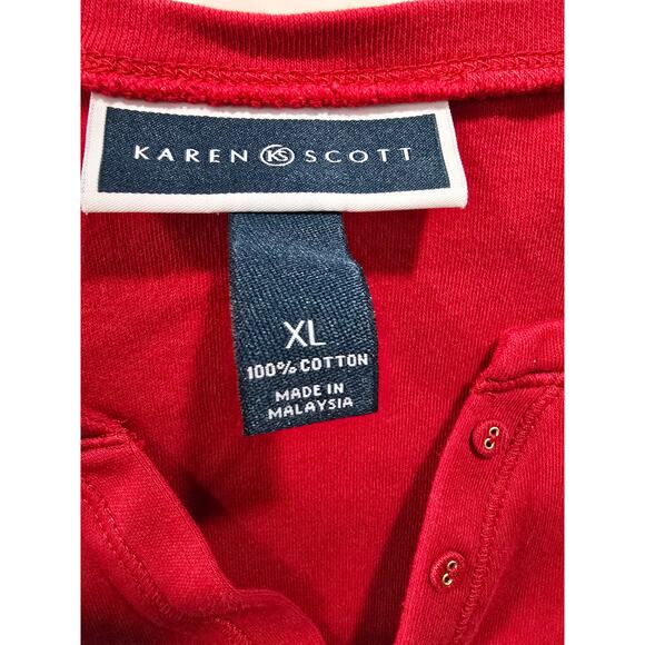 Karen Scott Henley Shirt - Size XL - Picture 11 of 12